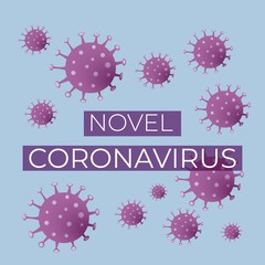 MERS-Cov (Middle East Respiratory Coronavirus Syndrome), New Coronavirus (2019-nKoV). Design concept for protection against a viral pandemic. Lettering novel EPS 10