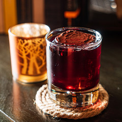 Christmas cranberry mocktail with fresh berries