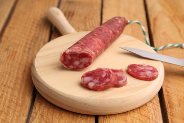 delicious traditional sausage made in Spanish