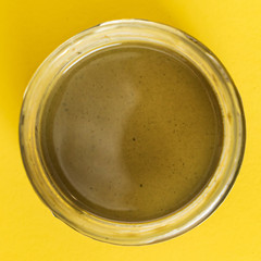 hemp butter in the bottle