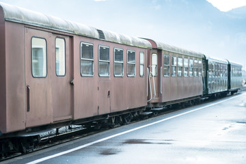 Fototapeta premium Vintage train in a Austria