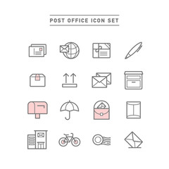 POST OFFICE ICON SET
