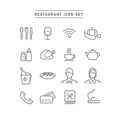 RESTAURANT ICON SET