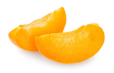Fototapeta na wymiar Fresh apricot isolated on white background