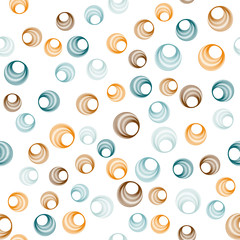 Modern circle rings textile print. Round shape geometric elements