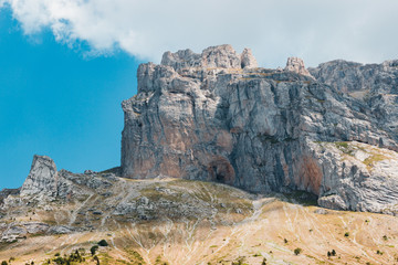 Scenic view of the Devoluy mountains on a warm summer's day