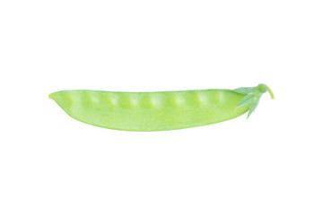 Sugar Pea, Snow peas isolated on white background with clipping path.