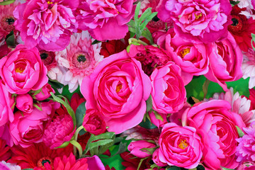 Pink flowers bouquet