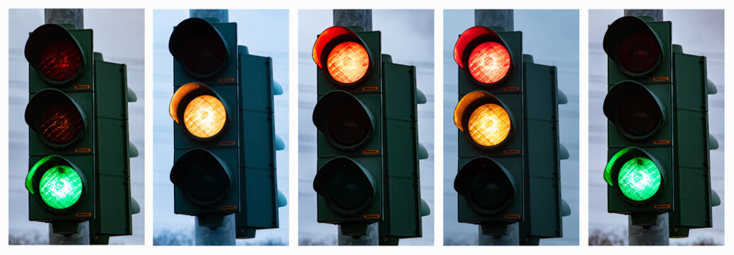 sequence of traffic lights in Germany