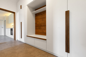 modern wardrobe made to measure in a small apartment