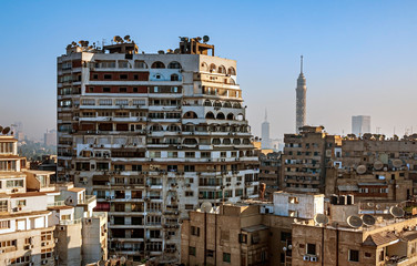 Panorama of the city of Cairo in Egypt