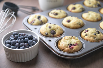 home made blueberry muffin image