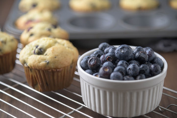 home made blueberry muffin image