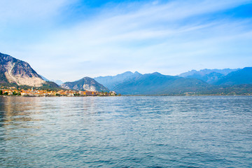 Sunset landscape of Lake Maggiore, Italy