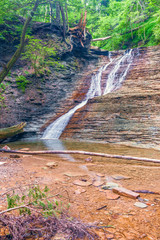 Buttermilk Falls in summer.Cuyahoga Valley National Park.Ohio.USA