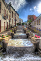 Fototapeta na wymiar Famous Fountain in Firgas, Gran Canaria, Spain