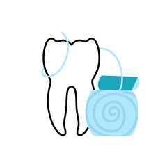 Vector isolated illustration of tooth 