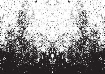 Black and white vintage grunge futuristic background. Suitable to create unique overlay textures with the effect of scratching, breaking, antiquity and old materials. Symmetric vector texture.