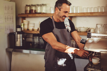 Barista working in coffee shop