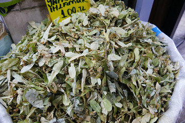 a source of healing in a large sack of linden leaves,