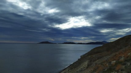 sunset over lake