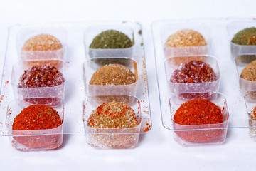 homemade sugar candies isolated on white background