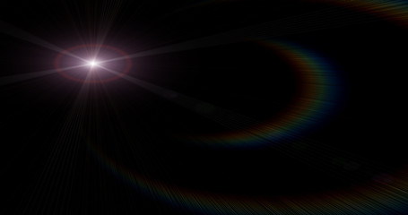 Lens Flare Effect, 3d render