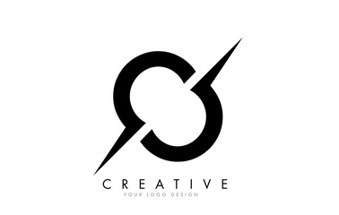 OO O O Letter Logo Design with a Creative Cut.