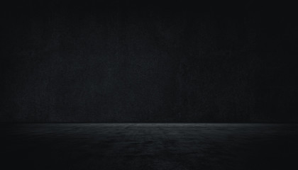 Empty spotlit dark concrete background. 3d render.