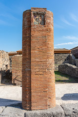 Italy, Pompeii, archaeological area, remains of the city buried by the eruption of ashes and rocks...