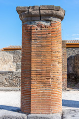 Italy, Pompeii, archaeological area, remains of the city buried by the eruption of ashes and rocks...