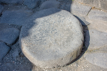 Italy, Pompeii, archaeological area, remains of the city buried by the eruption of ashes and rocks...