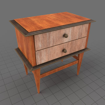 Modern end table with drawers