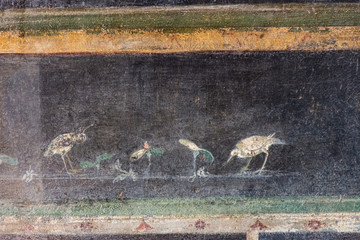 Italy, Pompeii, archaeological area, remains of the city buried by the eruption of ashes and rocks...