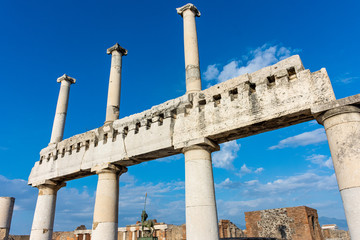 Italy, Pompeii, remains of the city buried by the eruption of ashes and lapilli of Vesuvius in 79.