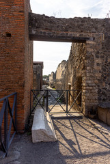 Italy, Pompeii, remains of the city buried by the eruption of ashes and lapilli of Vesuvius in 79.