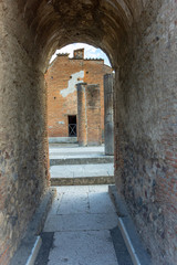 Italy, Pompeii, remains of the city buried by the eruption of ashes and lapilli of Vesuvius in 79.