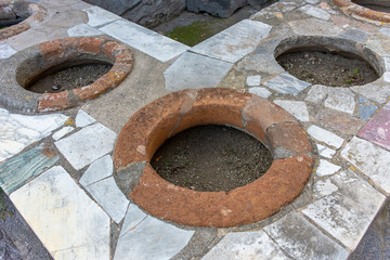 Italy, Pompeii, remains of the city buried by the eruption of ashes and lapilli of Vesuvius in 79.