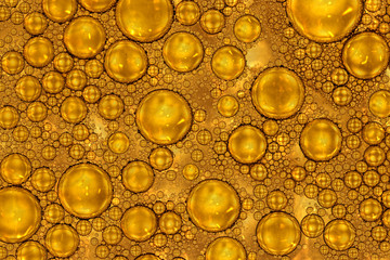 Golden orb abstract art macro background