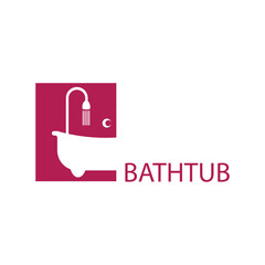 bathtub logo vector