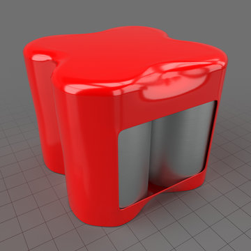 Pack of four soda cans