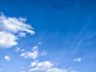 Naklejka na ściany i meble Cloudy blue sky, white clouds
