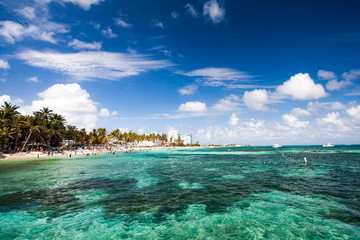 Amazing beach in San Adres Island in the caribbean