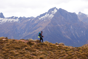 Fototapeta na wymiar Walking Kepler track, New Zealand