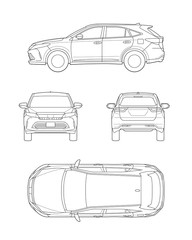 57 SUV 四面図 _テクニカルイラスト