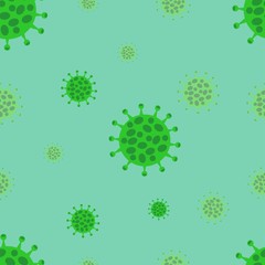 Novel coronavirus background. Wuhan 2019-nCov coronavirus. Seamless pattern.