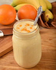 Orange banana smoothie