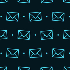 a pattern of flat design with dark background