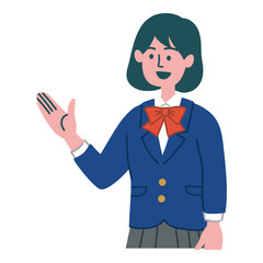 学生　ブレザー　女の子　説明　解説