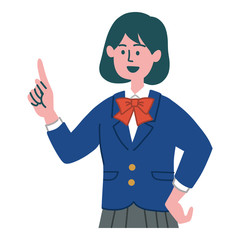 学生　ブレザー　女の子　提案　アドバイス